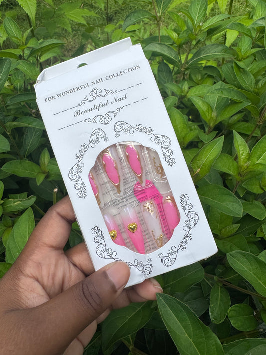 Long Almond Shaped Nails Set
