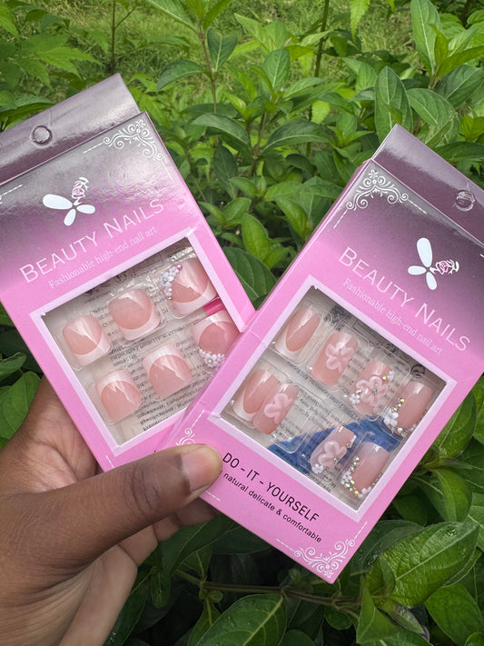 French Tip Nail & Toenail Set