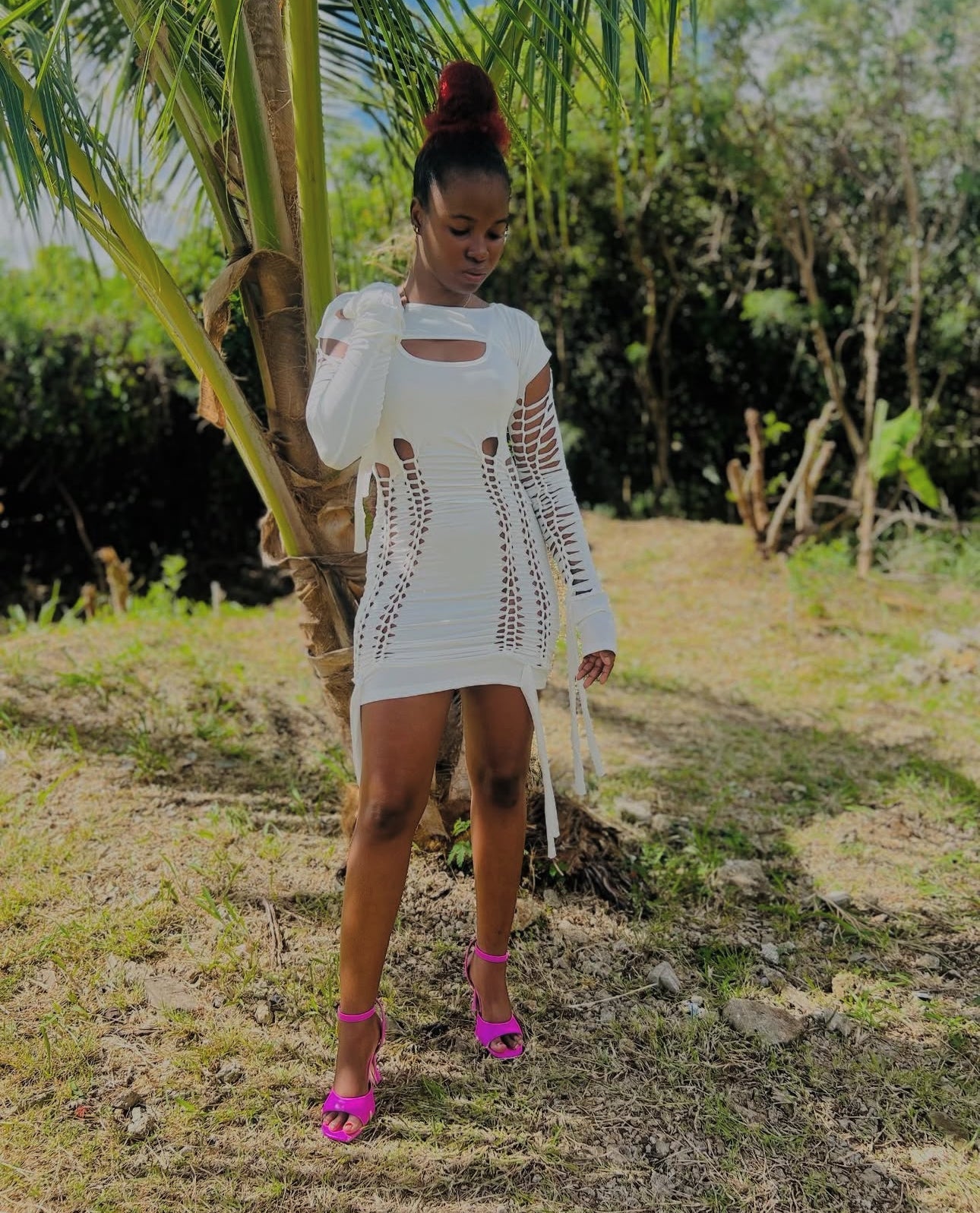 U Neck Mini Dress