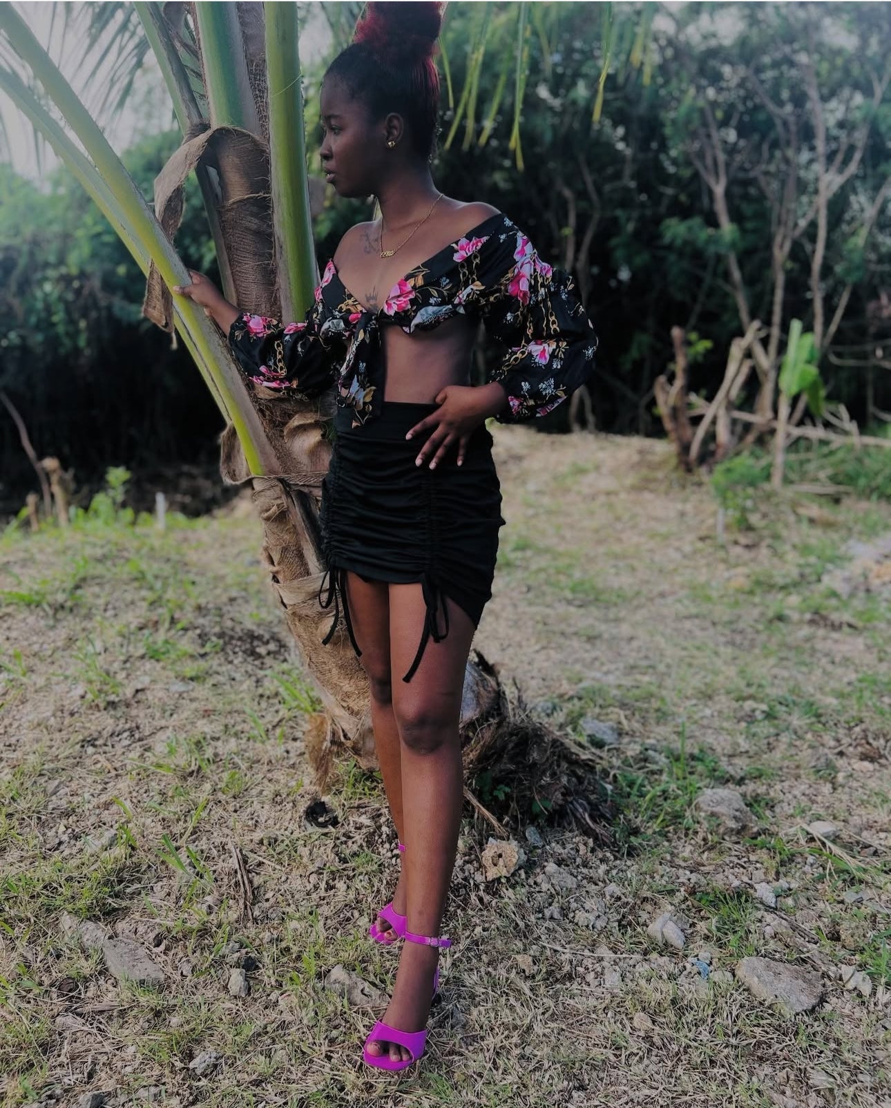 Two Piece Off Shoulder Top & Skirt