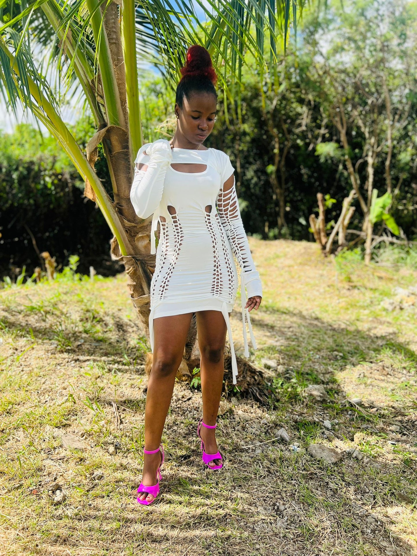 U Neck Mini Dress