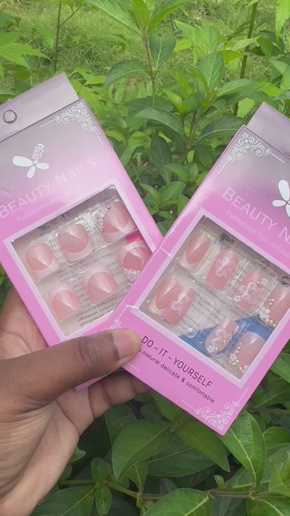 French Tip Nail & Toenail Set
